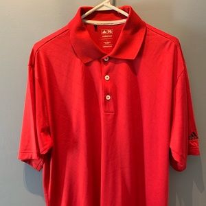 Adidas Red Climacool Golf Shirt Size Large